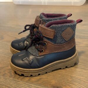 Carter's Navy and Brown Kids Boots